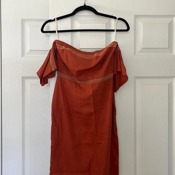 Stone Cold Fox | Dresses | Stone Cold Fox Linen Maxi Dress Burnt Orange  Size | Poshmark